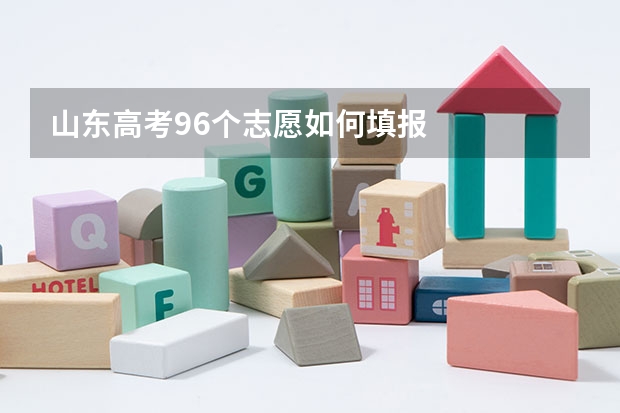 山东高考96个志愿如何填报