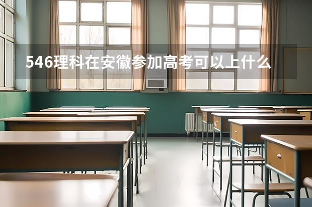546理科在安徽参加高考可以上什么大学