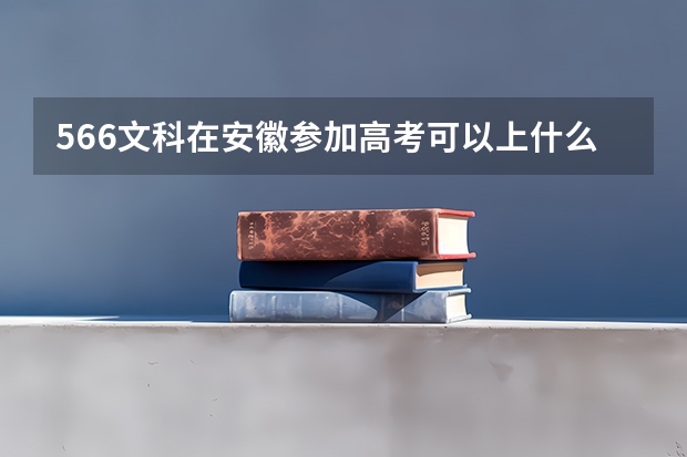 566文科在安徽参加高考可以上什么大学