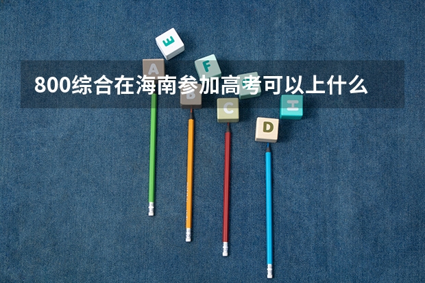 800综合在海南参加高考可以上什么大学