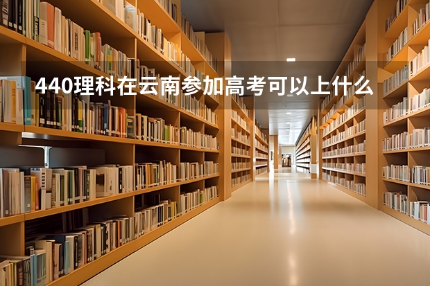 440理科在云南参加高考可以上什么大学