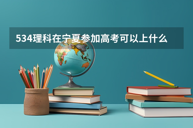 534理科在宁夏参加高考可以上什么大学