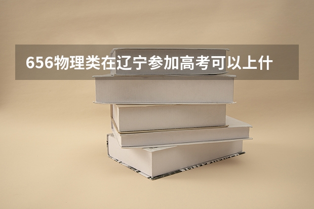 656物理类在辽宁参加高考可以上什么大学