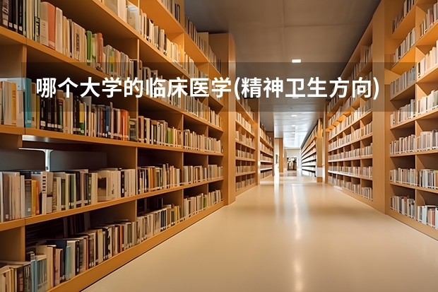 哪个大学的临床医学(精神卫生方向)专业最棒