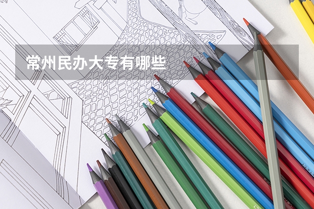 常州民办大专有哪些