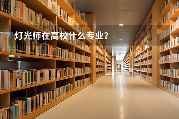 灯光师在高校什么专业?