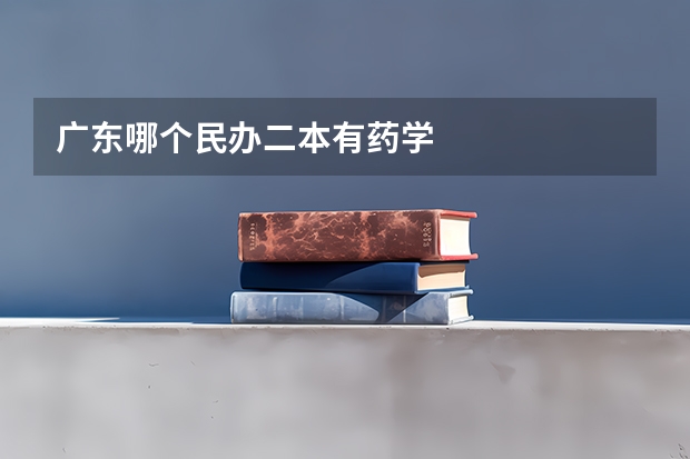 广东哪个民办二本有药学