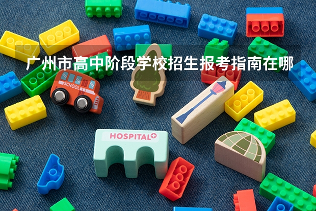 广州市高中阶段学校招生报考指南在哪里看学校代码?