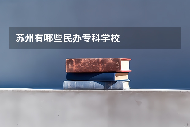 苏州有哪些民办专科学校