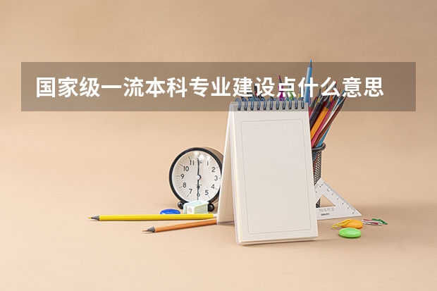 国家级一流本科专业建设点什么意思
