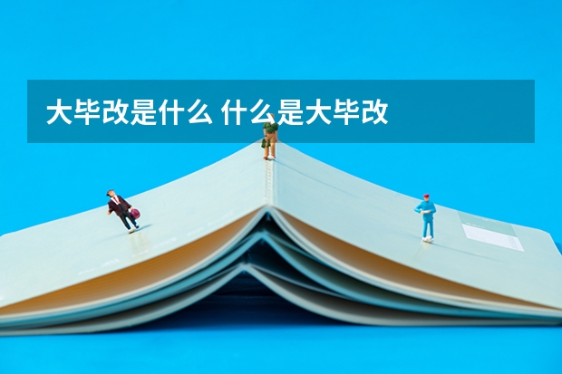 大毕改是什么 什么是大毕改