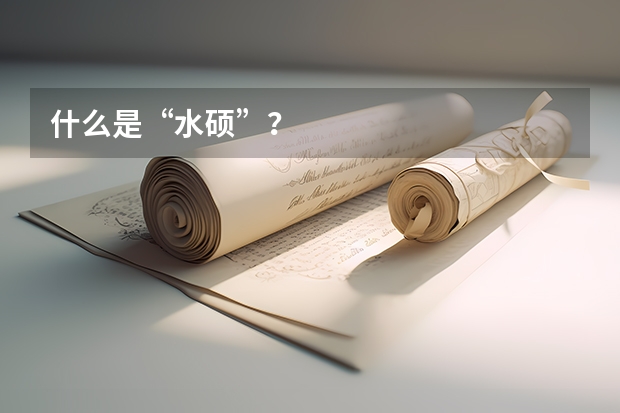 什么是“水硕”？