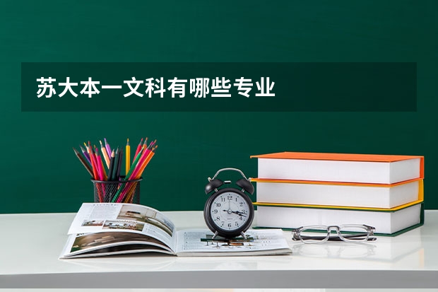 苏大本一文科有哪些专业