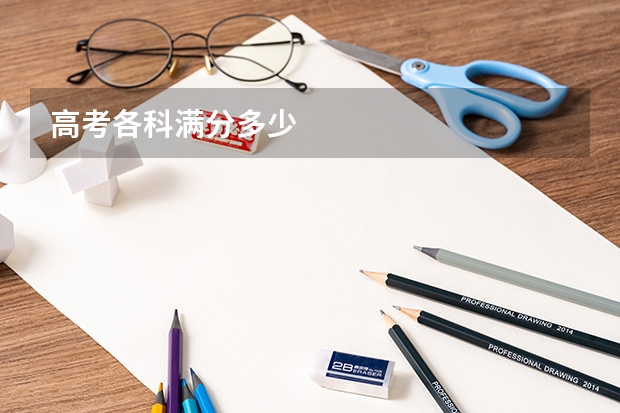 高考各科满分多少