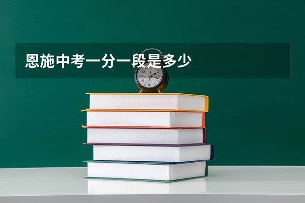 恩施中考一分一段是多少