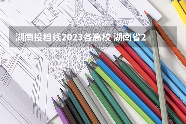 湖南投档线2023各高校 湖南省2023各大学录取分数线