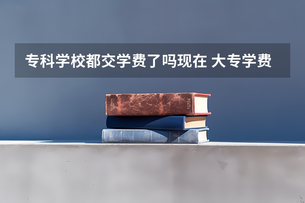 专科学校都交学费了吗现在 大专学费收费标准2023年