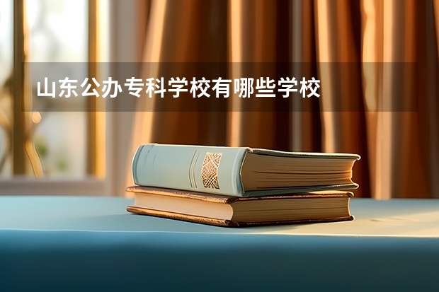 山东公办专科学校有哪些学校