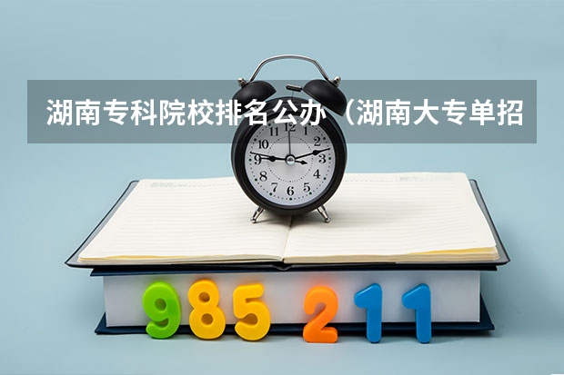 湖南专科院校排名公办（湖南大专单招学校排名）