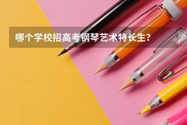 哪个学校招高考钢琴艺术特长生?