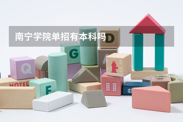 南宁学院单招有本科吗