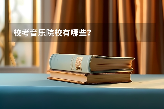 校考音乐院校有哪些?