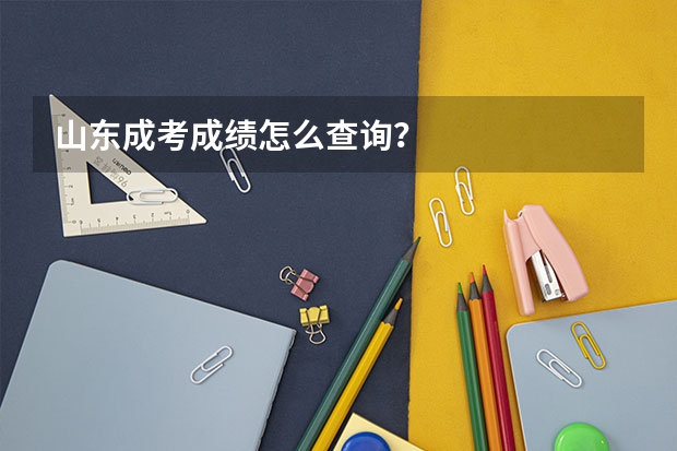 山东成考成绩怎么查询?